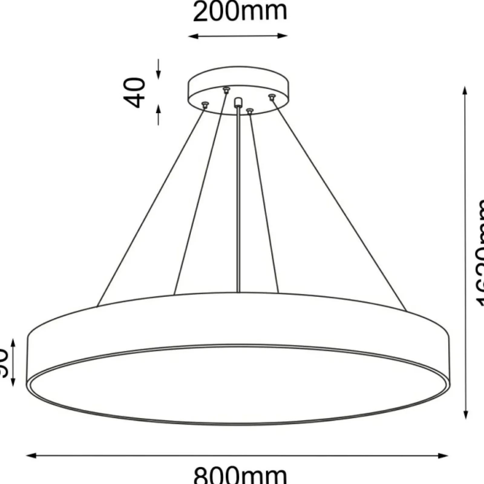 Sklep Kaja Duża, biała lampa wisząca do salonu ⌀80cm ANT 5213 SENGO | Kaja Cheap