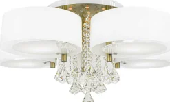 Sklep Kaja Duża biało-złota lampa sufitowa DRS8006/5 21QG ANTILA | Kaja Best