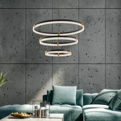 Sklep Kaja Duża, efektowna lampa na antresolę LP-0407/3P BK PLUM | Kaja Online