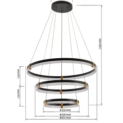 Sklep Kaja Duża, efektowna lampa na antresolę LP-0407/3P BK PLUM | Kaja Online