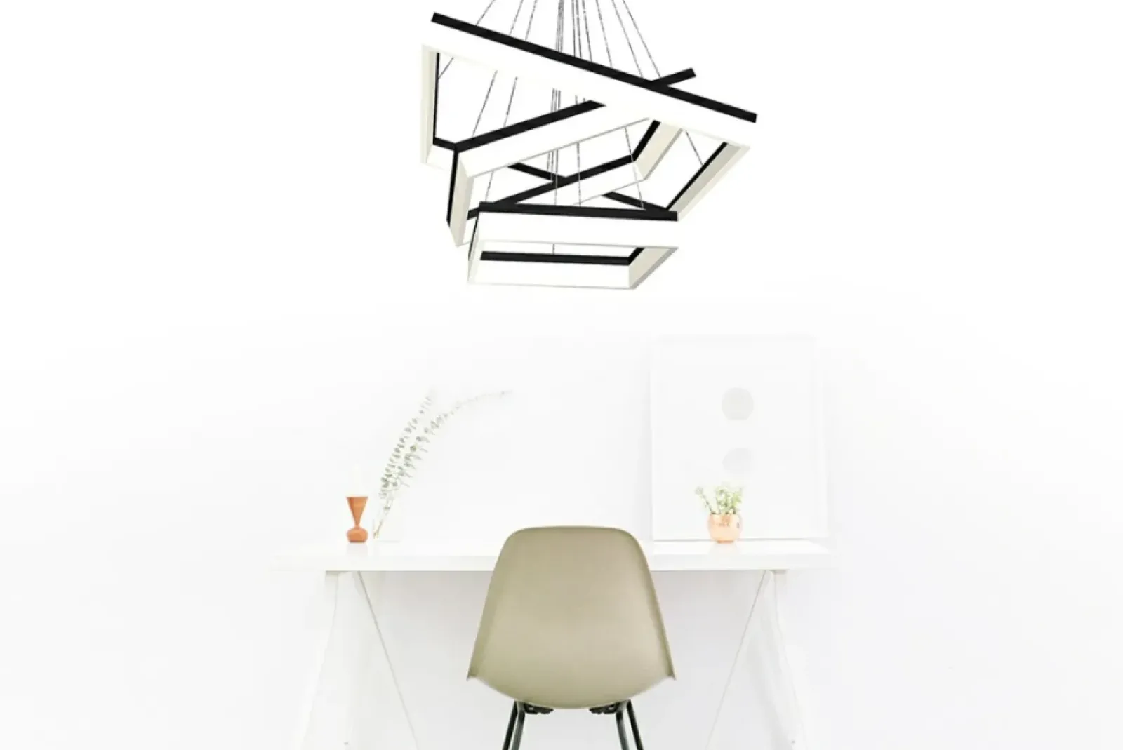 Sklep Kaja Duża, geometryczna, ledowa lampa wisząca ML083 NERO | Kaja Oświetlenie Cheap