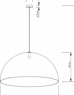 Sklep Kaja Duża, kopułowa lampa wisząca nad stół SIG 32295 z serii SFERA 90 ZŁ Store