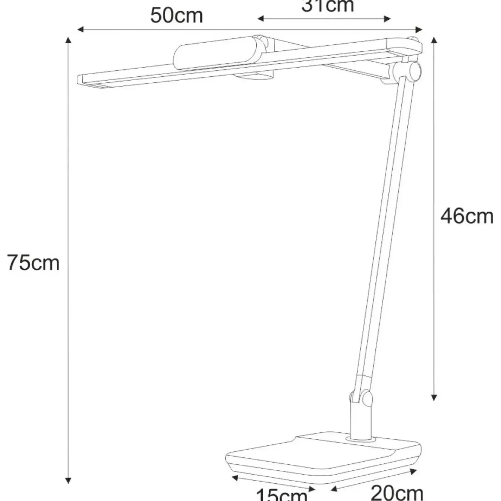 Sklep Kaja Duża, kreślarska lampa biurkowa, LED 12W K-BL1321 GRAFIT z serii ARES* Lampki Biurkowe|Lampy Led