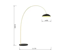 Sklep Kaja Duża lampa podłogowa łuk do salonu WF 3001-104 ROSSKOFF | Kaja* Lampy Led