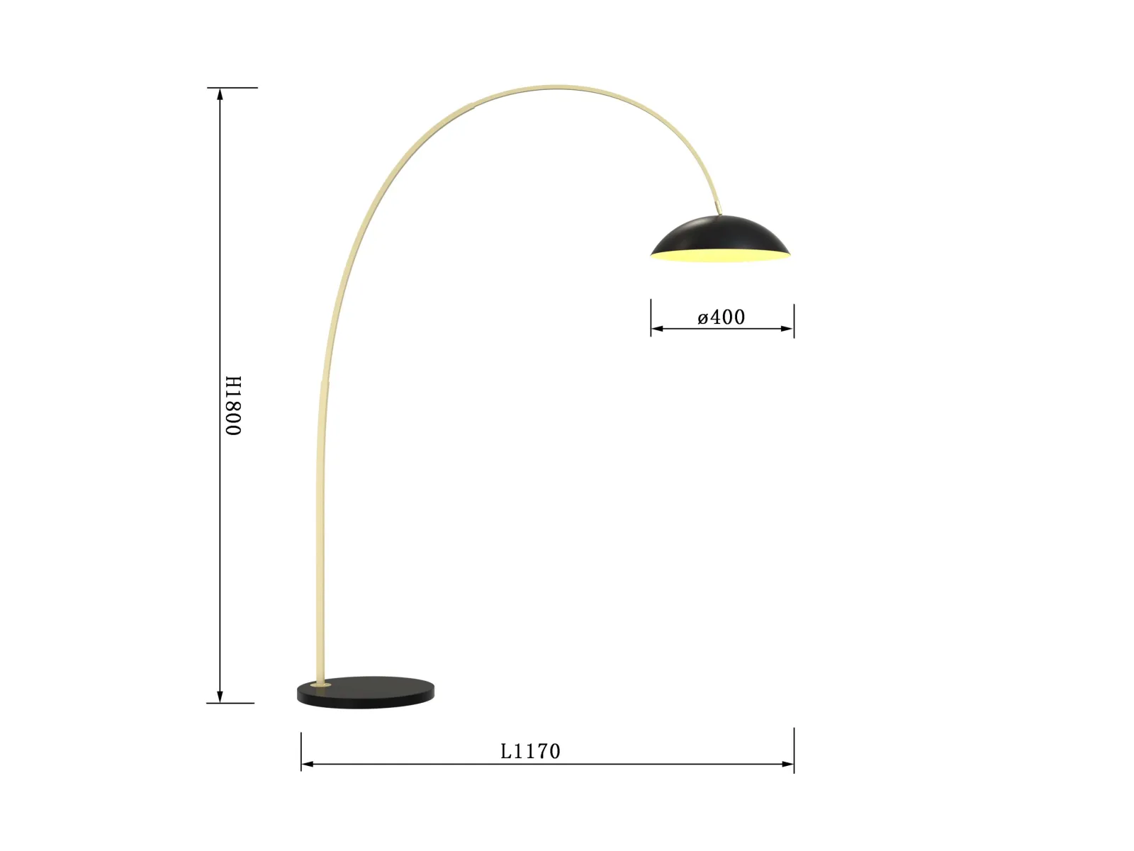 Sklep Kaja Duża lampa podłogowa łuk do salonu WF 3001-104 ROSSKOFF | Kaja* Lampy Led