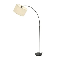 Sklep Kaja Duża lampa podłogowa w kształcie łuku TK 16023 ZENITH LINEN | Kaja* Lampy Podłogowe Z Abażurem|Tradycyjne Lampy Podłogowe