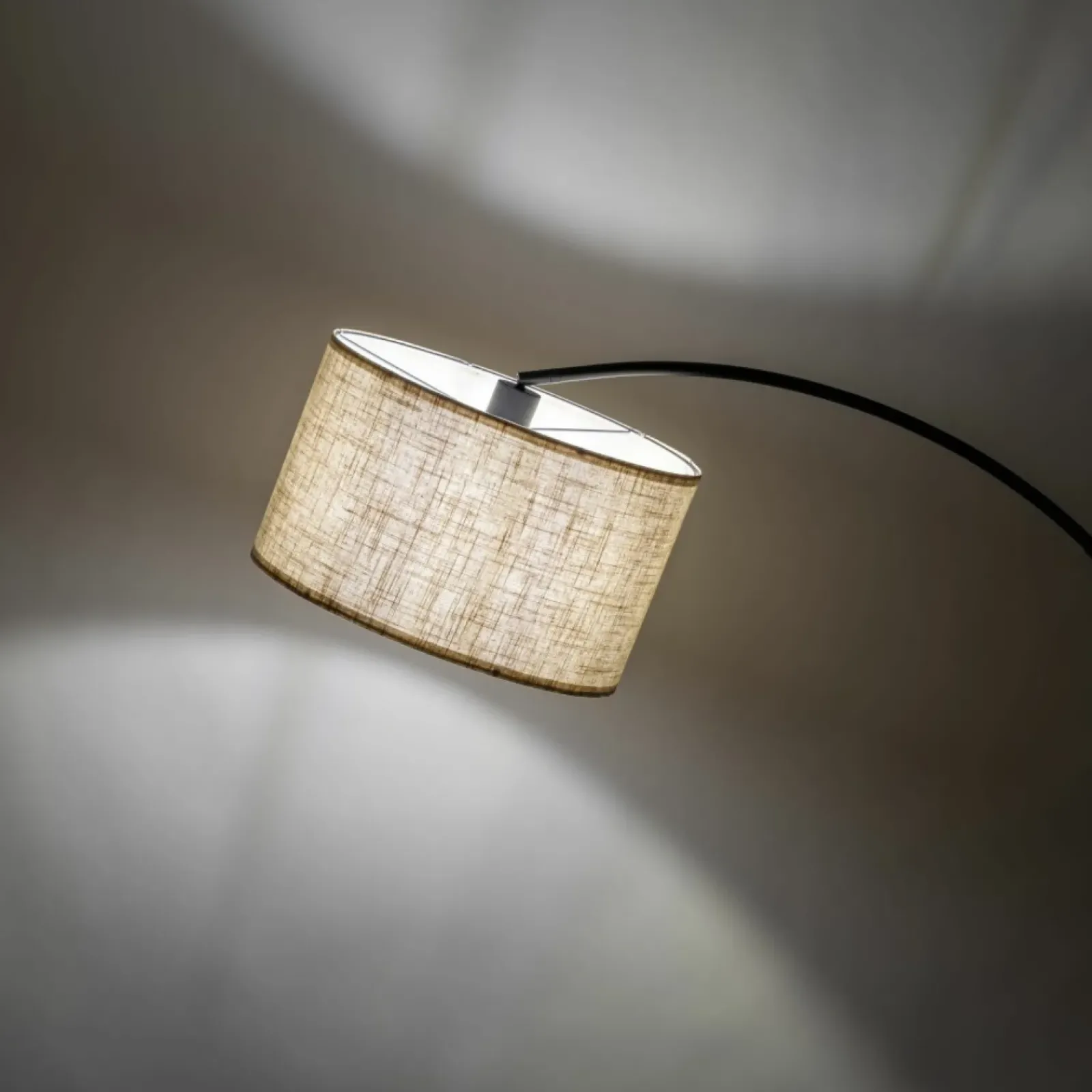 Sklep Kaja Duża lampa podłogowa w kształcie łuku TK 16023 ZENITH LINEN | Kaja* Lampy Podłogowe Z Abażurem|Tradycyjne Lampy Podłogowe