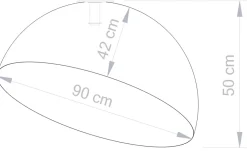 Sklep Kaja Duża lampa sufitowa, plafon kopuła SIG 32467 z serii SFERA 90 CZ/MIEDŹ Flash Sale