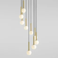 Sklep Kaja Duża lampa sufitowa z kaskadą okrągłych kloszy 1103N1 z serii RIU Zadzwońporabattel.783200183(8-16)/mailsklep@kaja.com.pl Hot