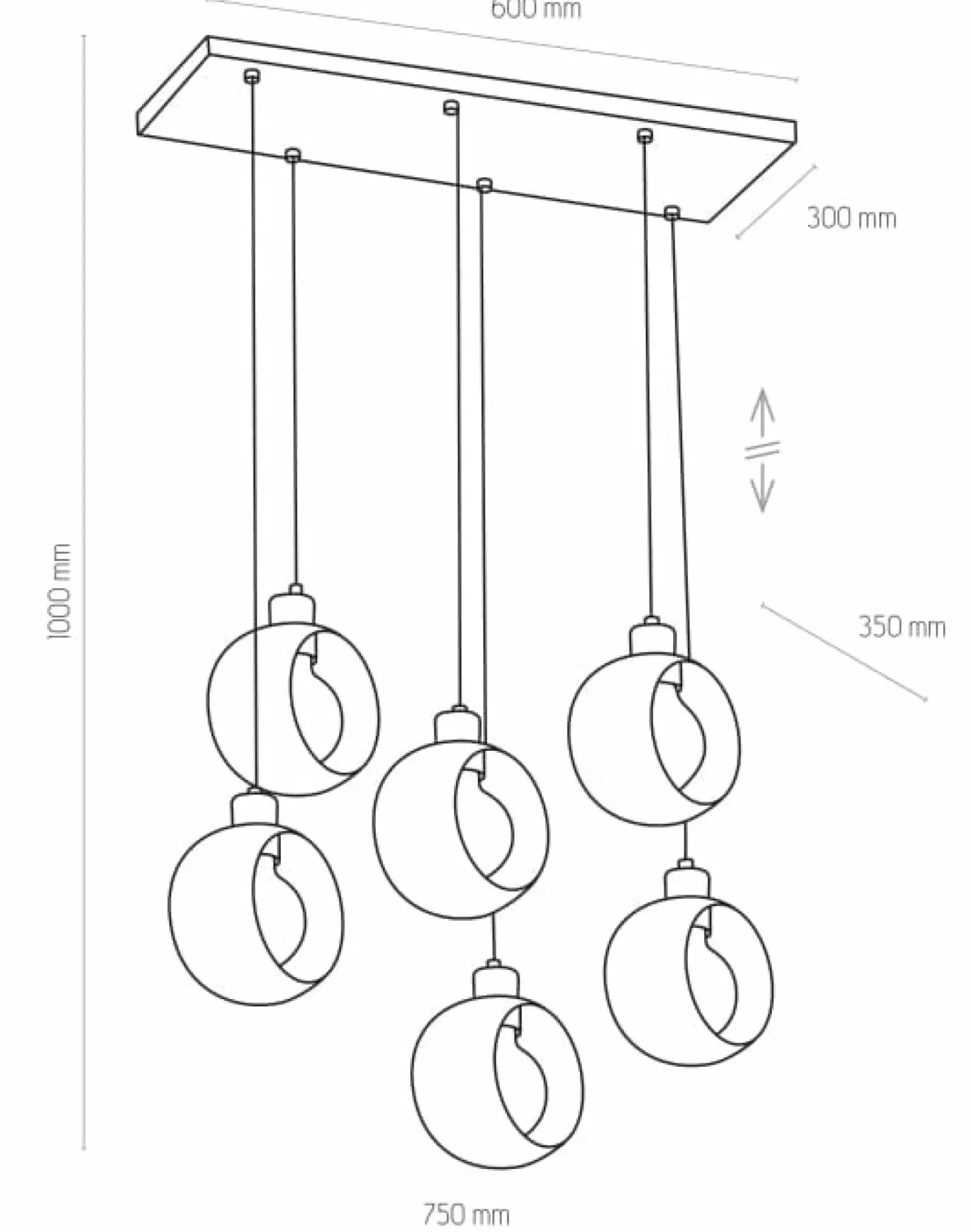 Sklep Kaja Duża lampa wisząca do salonu TK 2756 CYKLOP BLACK | Kaja Oświetlenie Hot