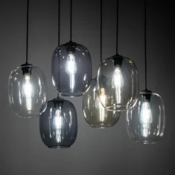 Sklep Kaja Duża lampa wisząca, różnokolorowe klosze TK 5974 ELIO | Kaja Fashion