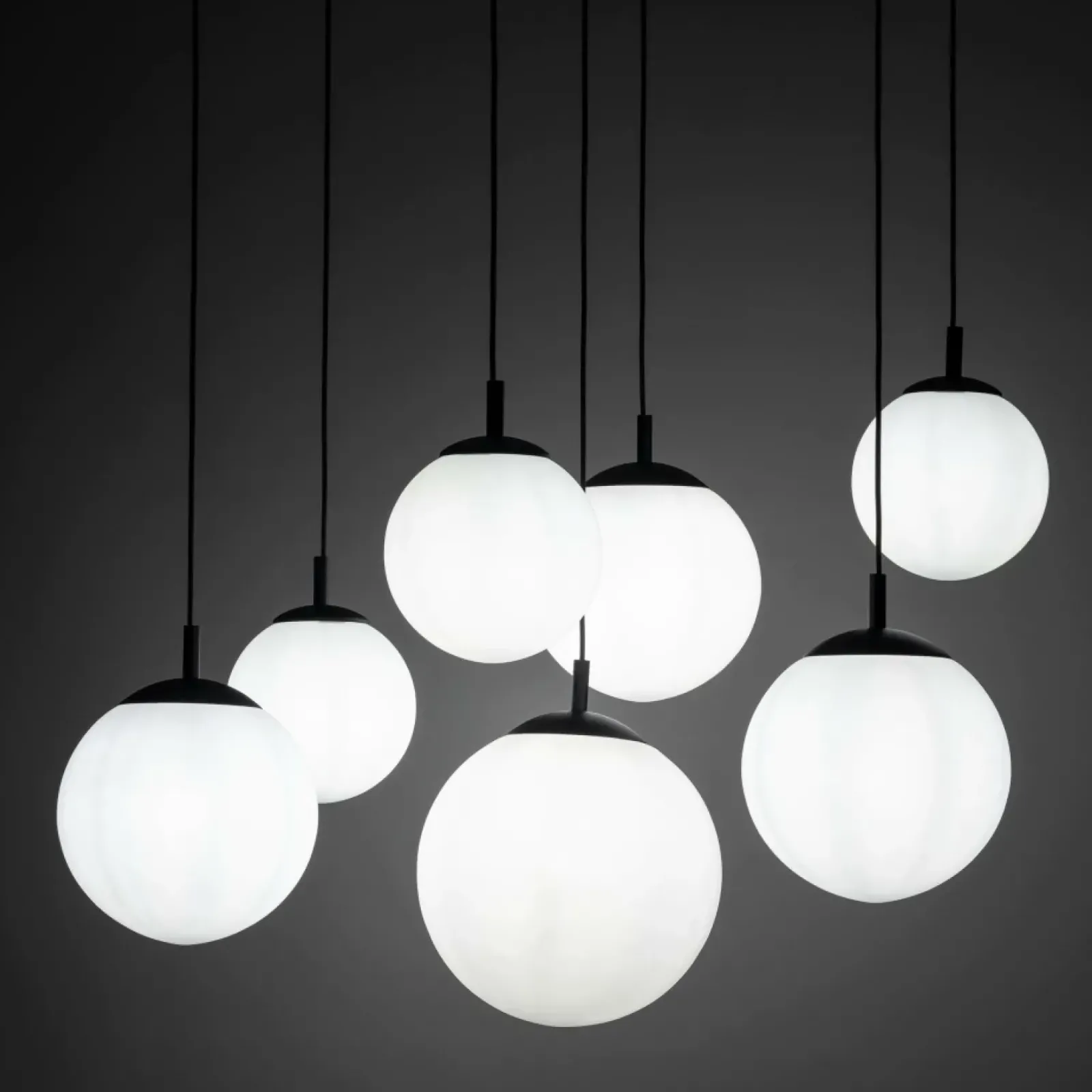 Sklep Kaja Duża lampa wisząca typu pająk, 7 kloszy TK 4794 ESME WHITE | Kaja Fashion