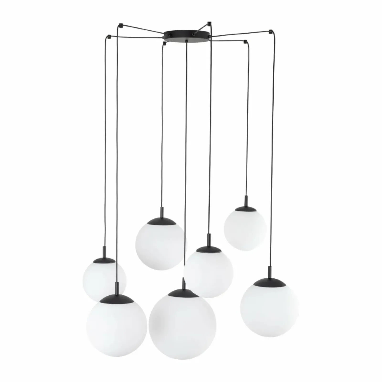 Sklep Kaja Duża lampa wisząca typu pająk, 7 kloszy TK 4794 ESME WHITE | Kaja Fashion