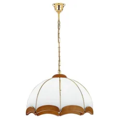 Sklep Kaja Duża lampa wisząca z drewnem, 3xE27 AL 767 SIKORKA | Kaja Oświetlenie* Randole Tradycyjne