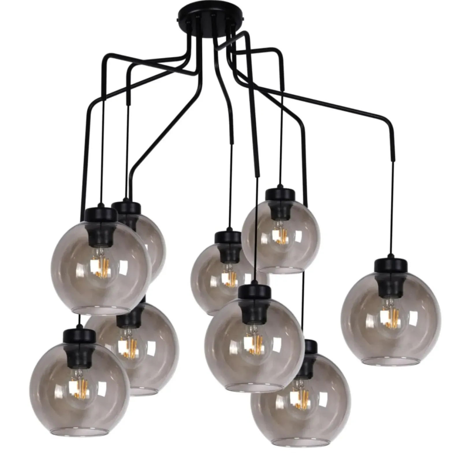 Sklep Kaja Duża lampa wisząca z dymionymi kloszami K-4876 HORIK | Kaja Fashion