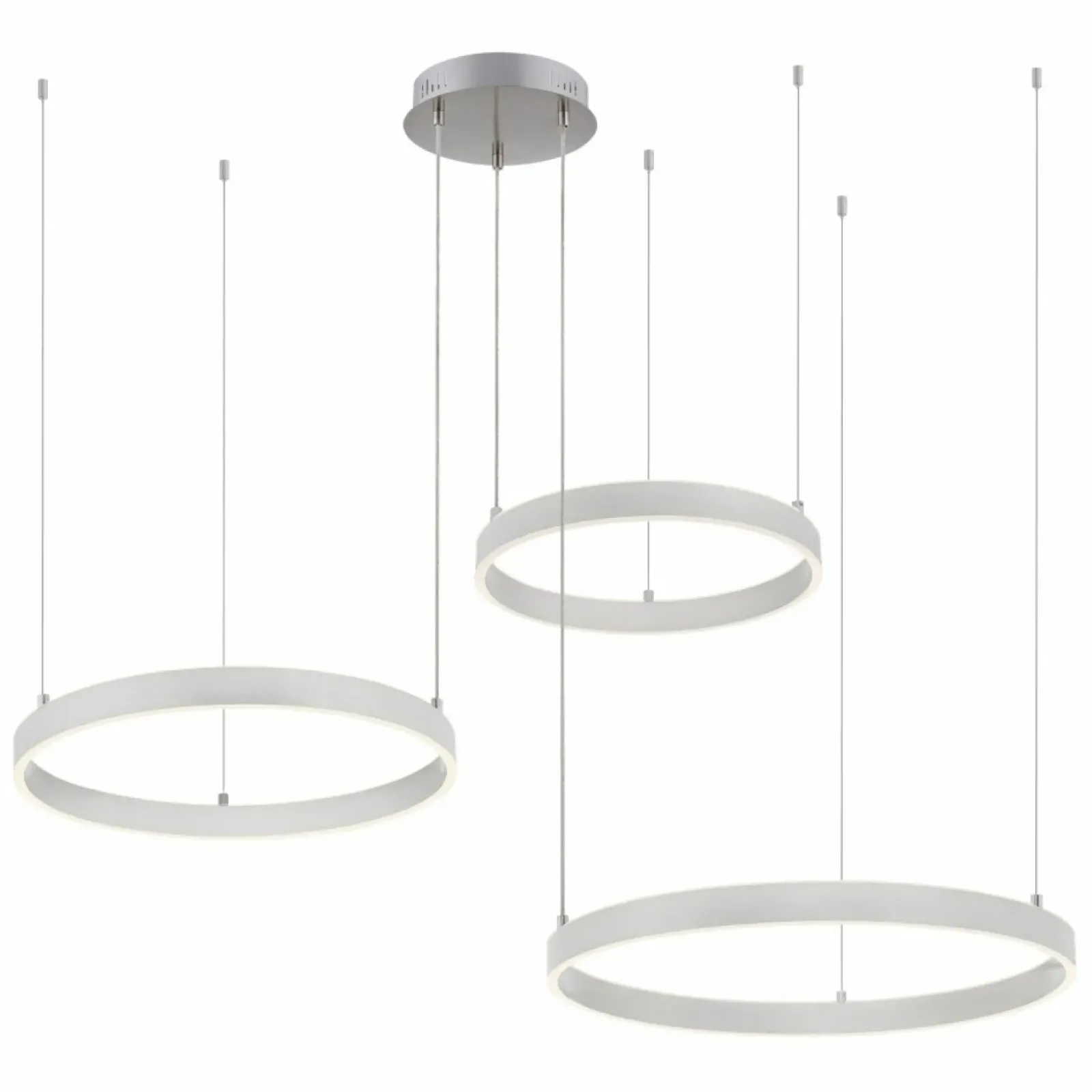 Sklep Kaja Duża lampa wisząca z trzema okręgami LED 15156-55 LILLUTI | Kaja stalowy Best Sale