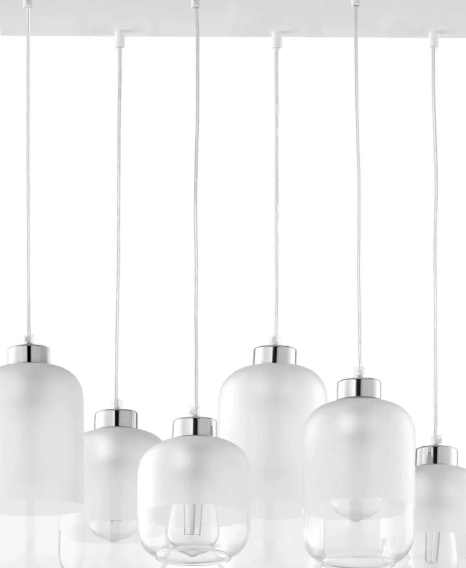 Sklep Kaja Duża lampa z oszronionymi kloszami TK 3359 MARCO SILVER | Kaja Shop