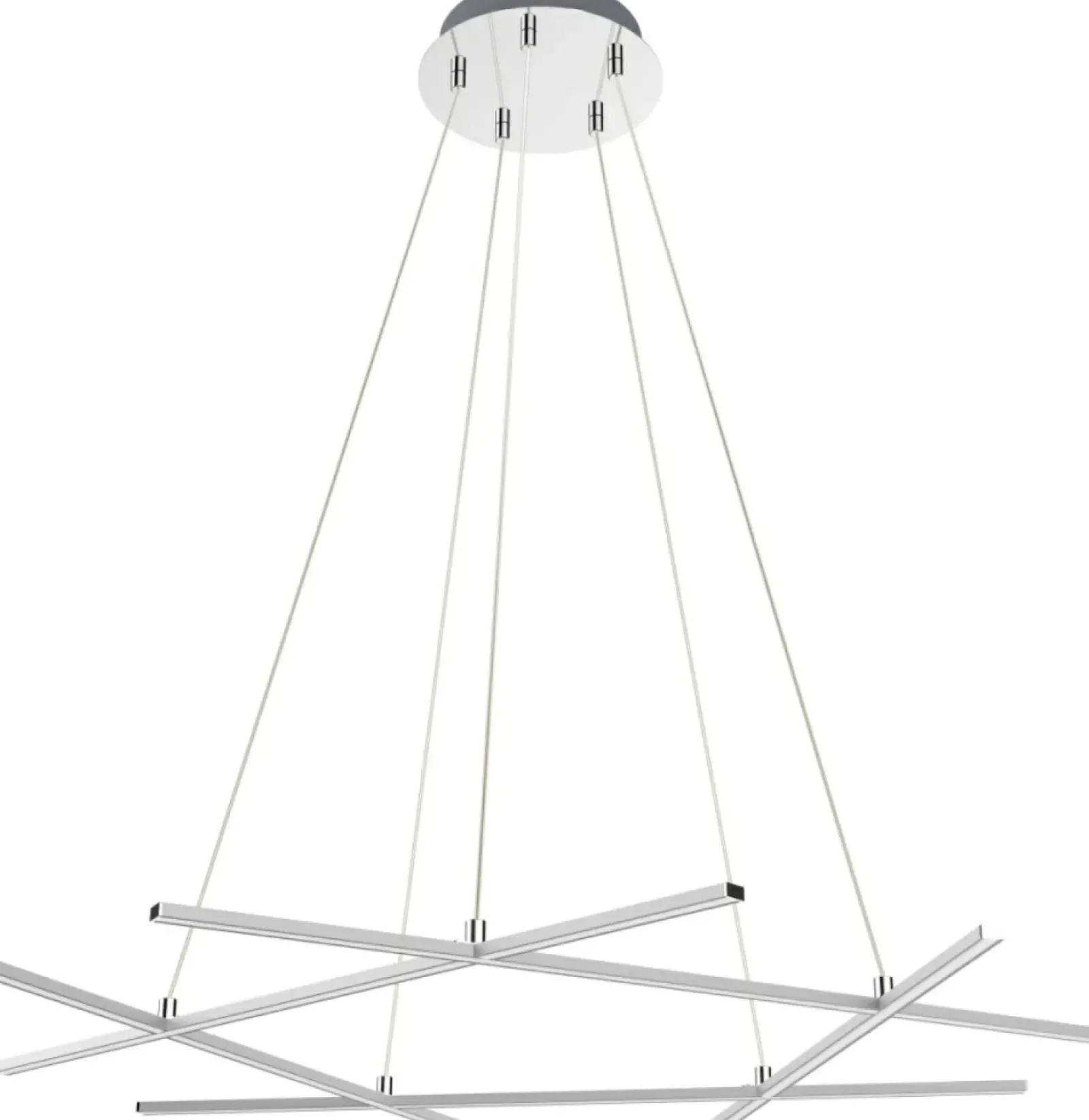 Sklep Kaja Duża, ledowa lampa wisząca do salonu A0020-350 ANDROS | Kaja srebrny Fashion