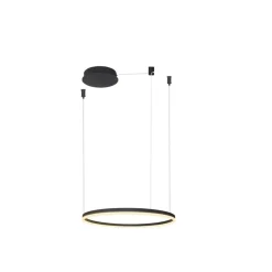 Sklep Kaja Duża obręcz wisząca LED do salonu ⌀150cm z pilotem AZ5347 HALO | Kaja czarnypiaskowany Flash Sale