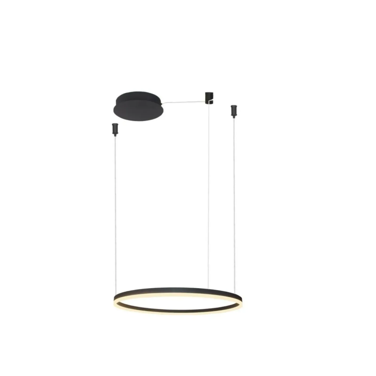 Sklep Kaja Duża obręcz wisząca LED do salonu ⌀150cm z pilotem AZ5347 HALO | Kaja czarnypiaskowany Flash Sale