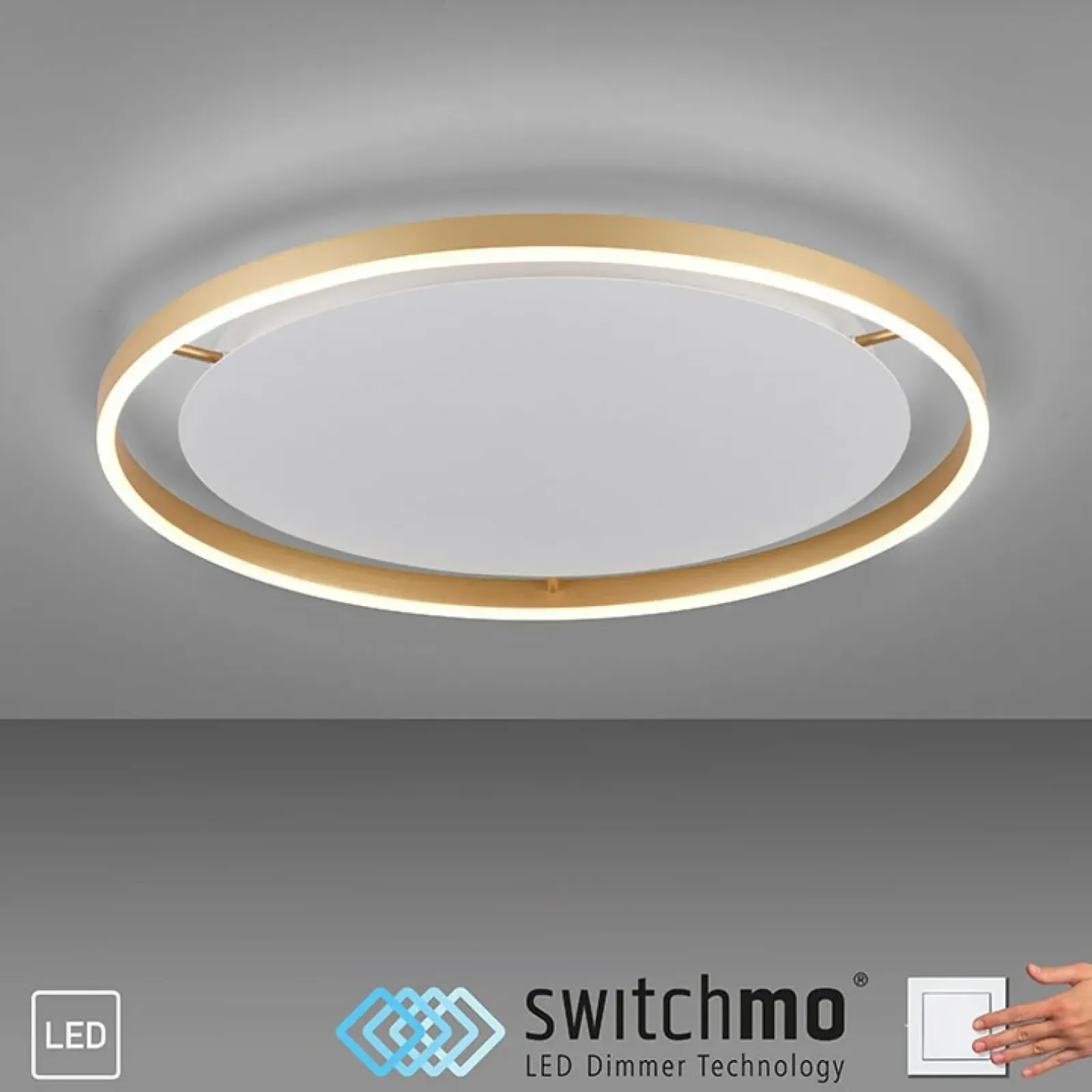 Sklep Kaja Duża, piękna lampa sufitowa LED - 15392-60 z serii RITUS mosiądz Hot