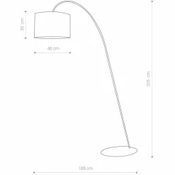 Sklep Kaja Duża, ponadczasowa lampa stojąca do salonu 3457 ALICE | Kaja* Lampy Podłogowe Z Abażurem