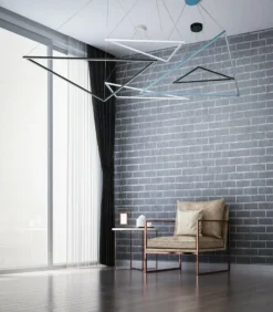Sklep Kaja Duża, trójkątna, ledowa lampa do salonu 67032 ORIGAMI | Kaja Clearance