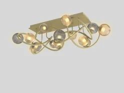 Sklep Kaja Duża, złota lampa sufitowa w stylu glamour WF 9015-1204 METZ | Kaja Hot
