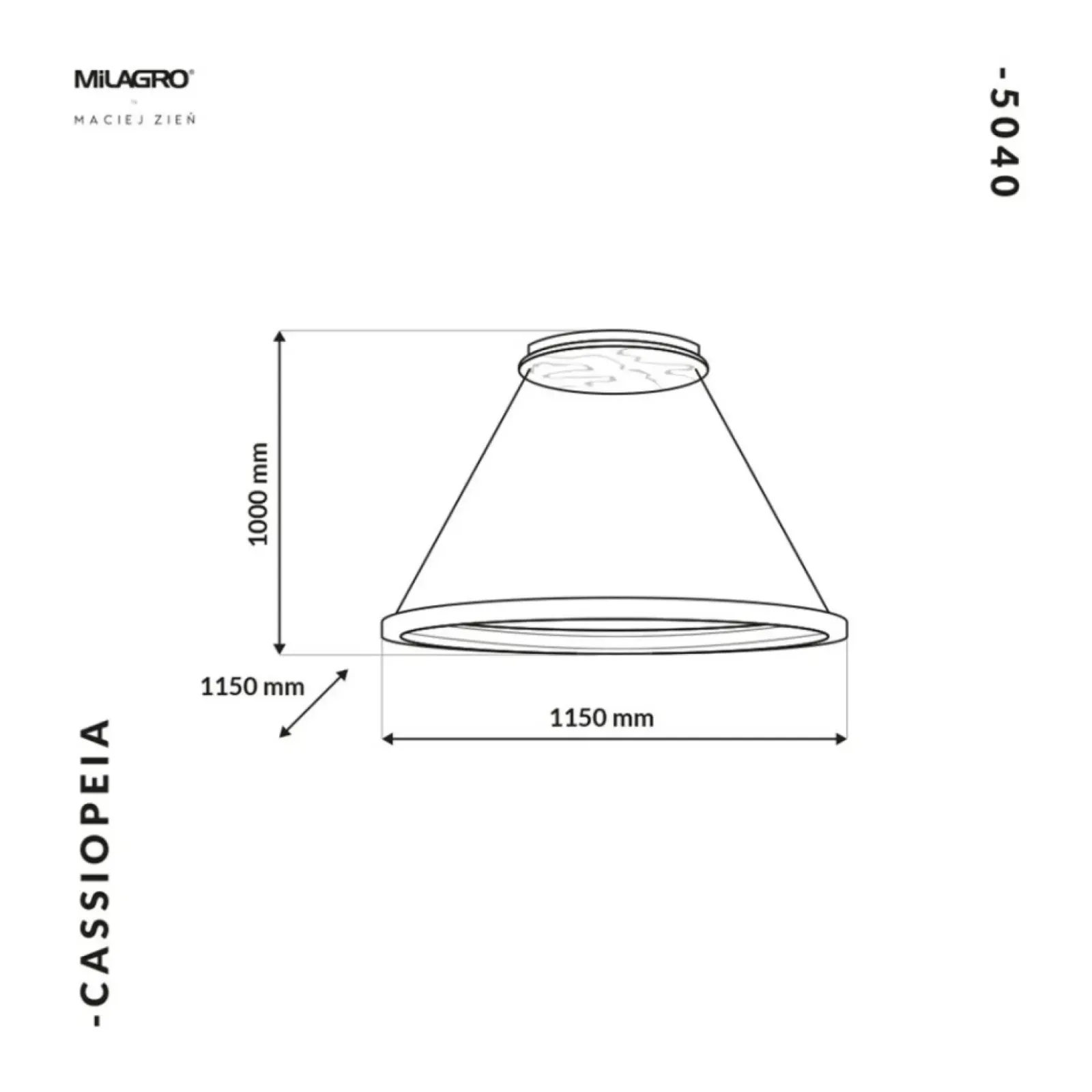 Sklep Kaja Duże, białe koło wiszące, marmurowa lampa MZ5040 CASSIOPEIA | Kaja Hot