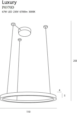 Sklep Kaja Duże, złote koło LED Ø110cm do salonu MX P0370D LUXURY | Kaja Online