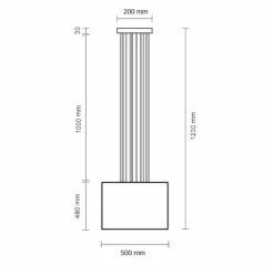 Sklep Kaja Długa, abażurowa lampa wisząca - czarny 123cm ANT 9042 IHI | Kaja Shop