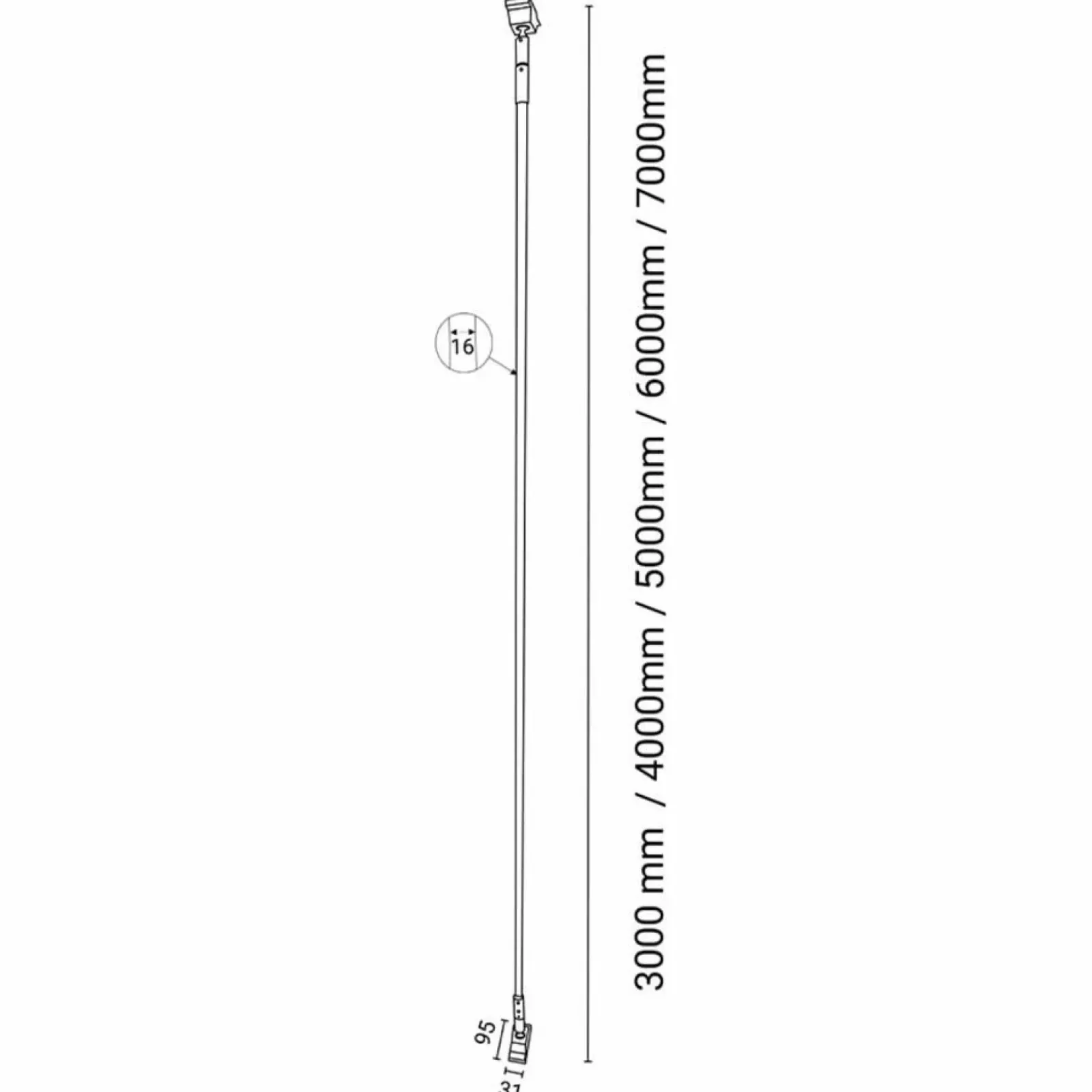 Sklep Kaja Długa, ledowa, świecąca linka 700cm 4000K ANT 6039 SURIKA | Kaja Best