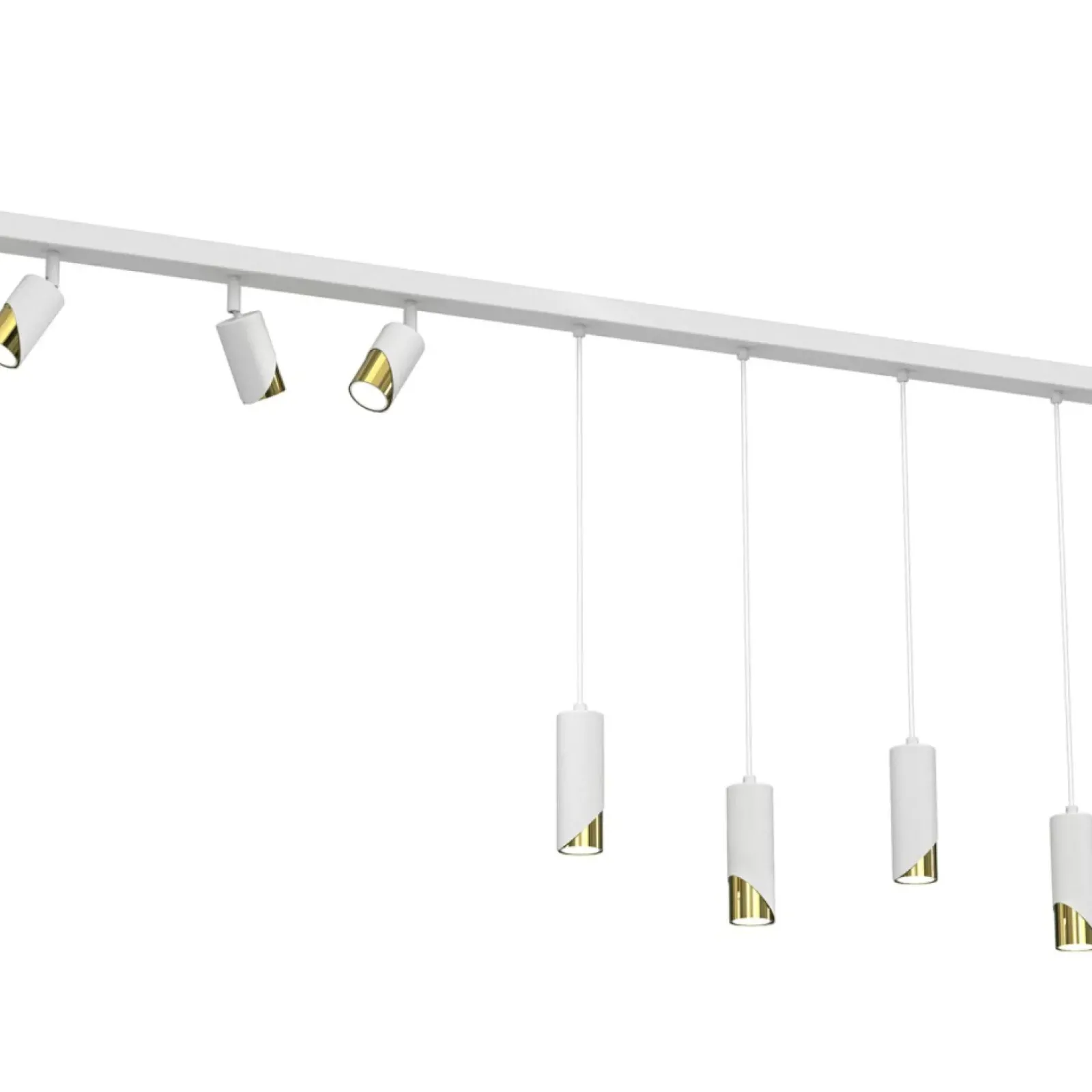 Sklep Kaja Długa listwa z lampami wiszącymi i spotami LX 9656 SHIFT | Kaja Best