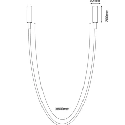 Sklep Kaja Długa, natynkowa lina świecąca LED 420cm 4000K ANT 5059 HEBI | Kaja Flash Sale