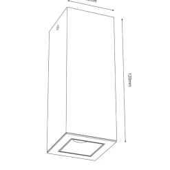 Sklep Kaja Długi, prostokątny spot 12x4,5cm LED 3000K ANT 1029 z serii A-GLARE* Lampy Led