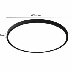 Sklep Kaja Duży, czarny plafon LED ⌀60cm LP-2505/1C-60 BK CALIFORNIA | Kaja* Lampy Led|Plafony Nowoczesne