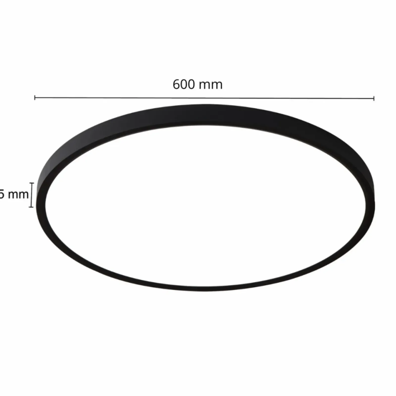Sklep Kaja Duży, czarny plafon LED ⌀60cm LP-2505/1C-60 BK CALIFORNIA | Kaja* Lampy Led|Plafony Nowoczesne