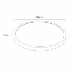 Sklep Kaja Duży, czarny plafon LED ⌀60cm LP-2505/1C-60 BK CALIFORNIA | Kaja* Lampy Led|Plafony Nowoczesne