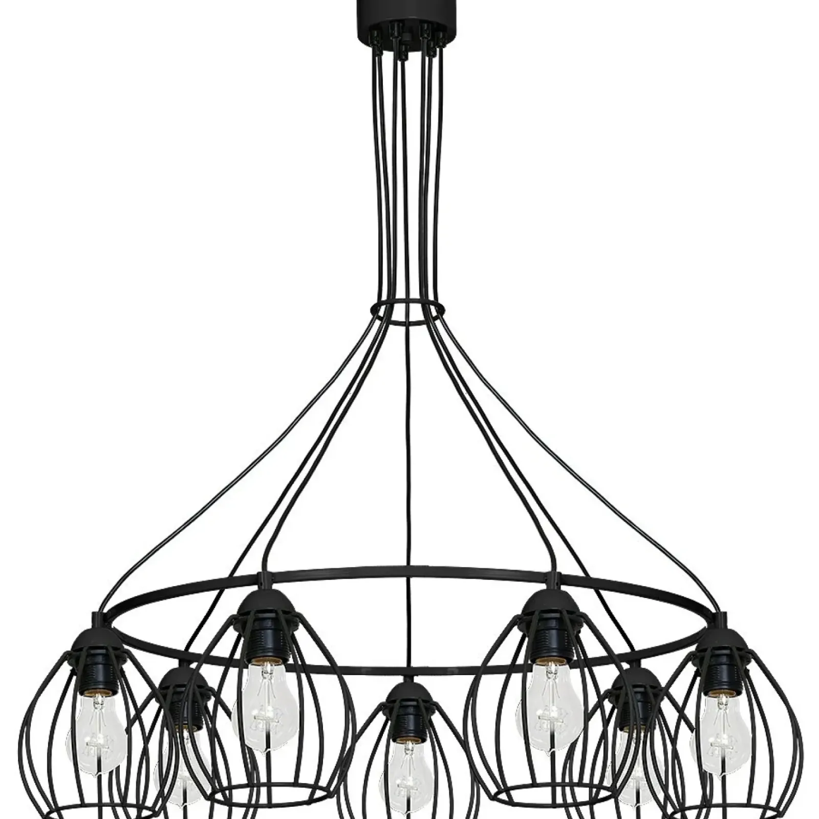 Sklep Kaja Duży, żyrandol w stylu loftowym MLP752 DON | Kaja Oświetlenie czarny Cheap