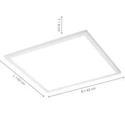 Sklep Kaja Duży kwadratowy plafon LED z pilotem 14532-16 z serii FLAT | Kaja biały Outlet