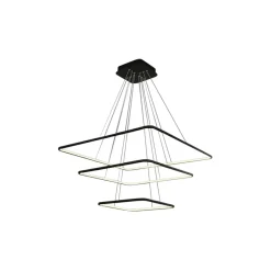 Sklep Kaja Duży, ledowy żyrandol czarne kwadraty ML519 NIX BLACK | Kaja Shop