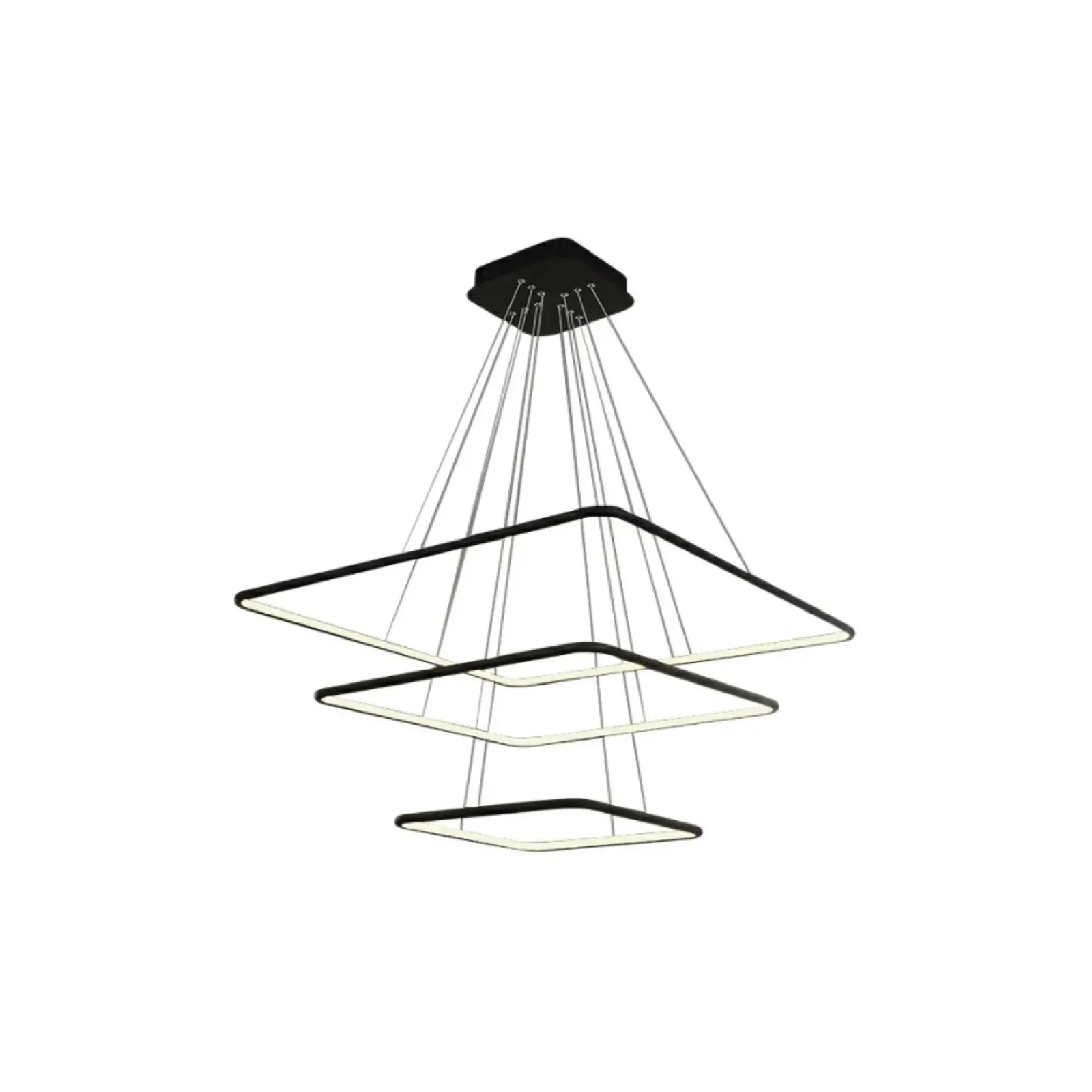 Sklep Kaja Duży, ledowy żyrandol czarne kwadraty ML519 NIX BLACK | Kaja Shop