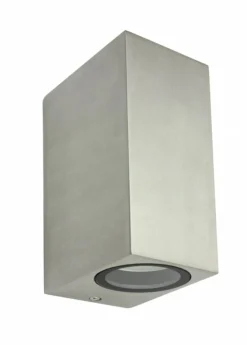 Sklep Kaja Dwukierunkowy kinkiet elewacyjny, aluminium 5002 BR z serii MINI | Kaja Oświetle* Kinkiety Ogrodowe