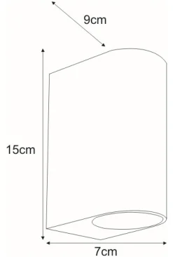 Sklep Kaja Dwukierunkowy, minimalistyczny kinkiet K-8018B MASIMO | Kaja* Kinkiety Ogrodowe|Kinkiety Zewnętrzne Na Elewacje