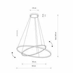 Sklep Kaja Dwupoziomowa lampa LED z obręczami 3000K 10814 CIRCOLO LED | Kaja Flash Sale