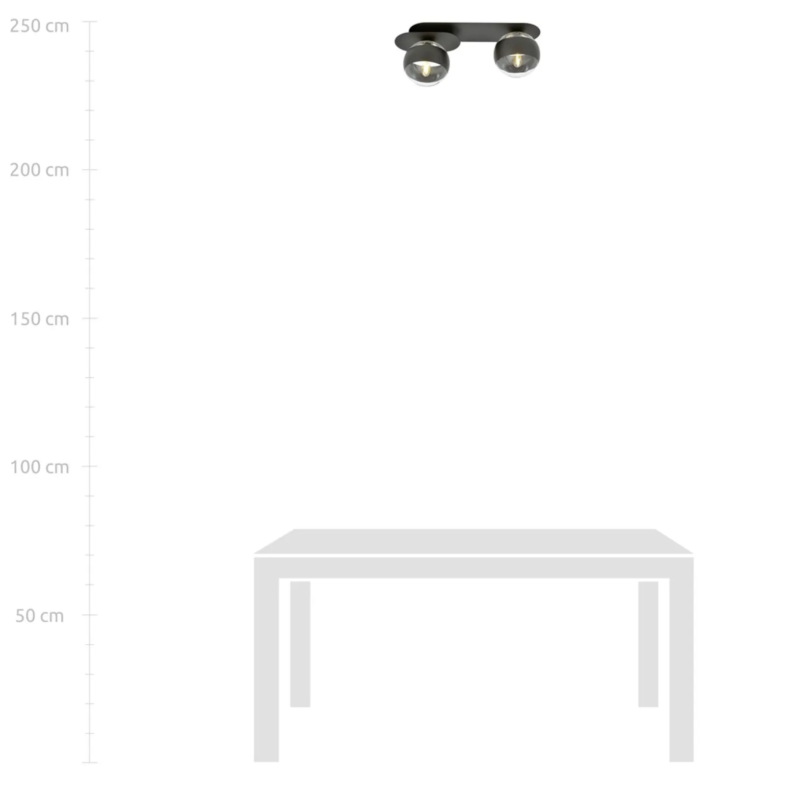 Sklep Kaja Dwupoziomowa lampa sufitowa na listwie 1121/2 PLAZA | Kaja Oświetlenie* Plafony Nowoczesne