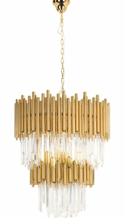 Sklep Kaja Dwupoziomowa, złoto-kryształowa lampa MX P0283 VOGUE | Kaja Best Sale