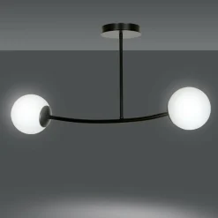 Sklep Kaja Dwupunktowa, czarno-biała lampa sufitowa 1024/2 HALLDOR | Kaja Outlet