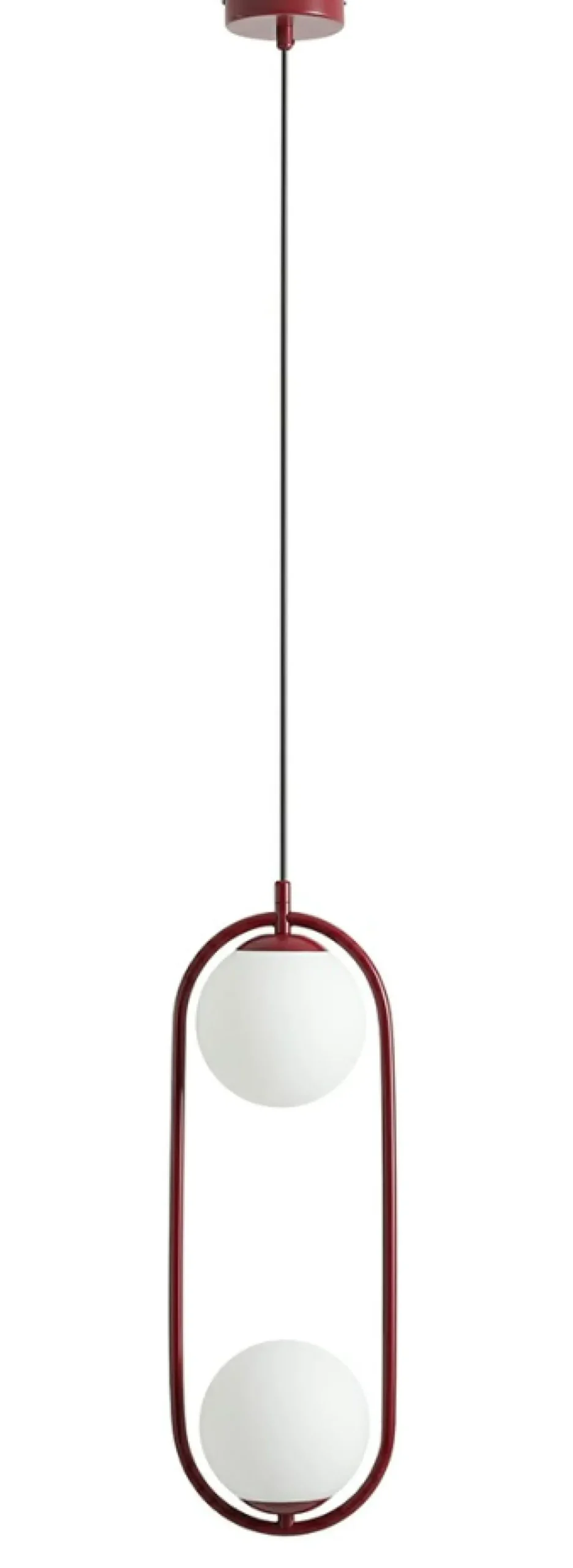 Sklep Kaja Dwupunktowa, czerwona lampa wisząca do kuchni 1086H15 z serii RIVA Zadzwońporabattel.783200183(8-16)/mailsklep@kaja.com.pl Fashion