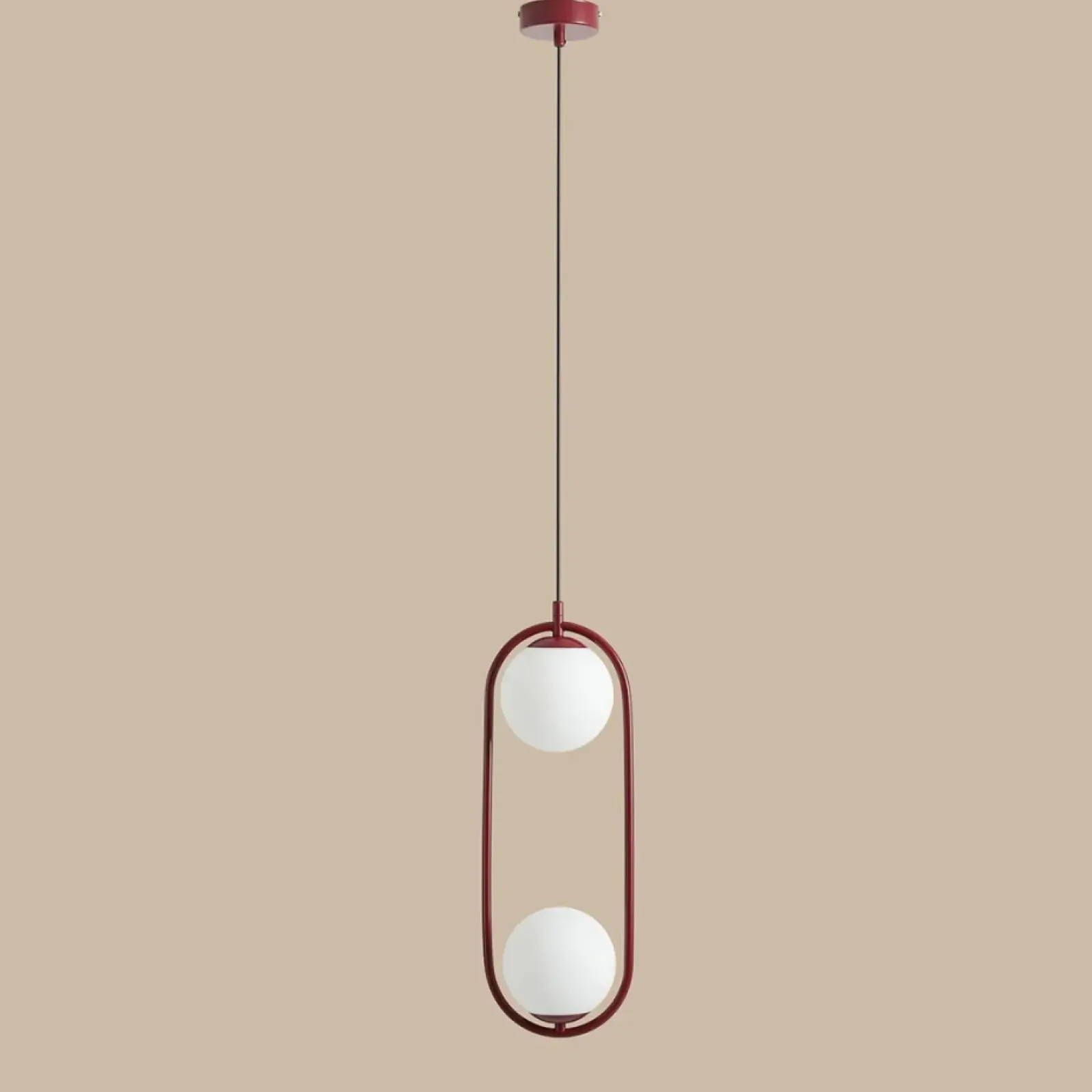 Sklep Kaja Dwupunktowa, czerwona lampa wisząca do kuchni 1086H15 z serii RIVA Zadzwońporabattel.783200183(8-16)/mailsklep@kaja.com.pl Fashion